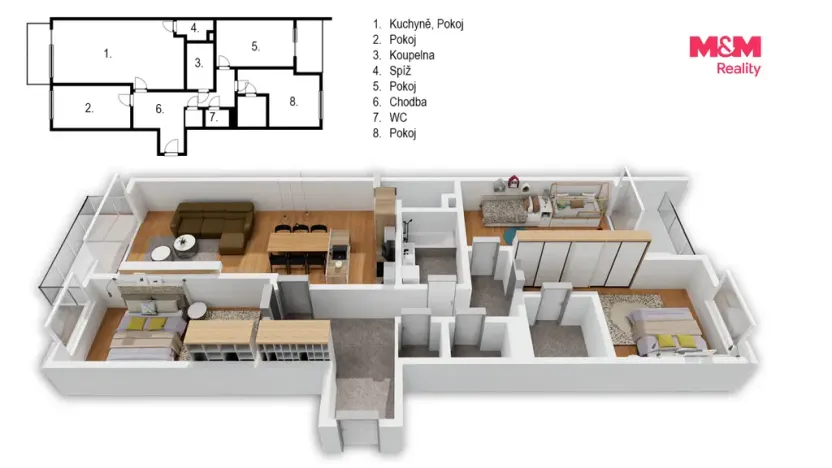 Prodej bytu 4+kk, Praha, Kolmanova, 120 m2