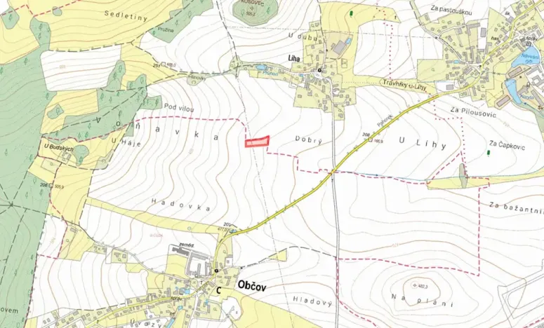 Prodej pole, Občov, 2804 m2