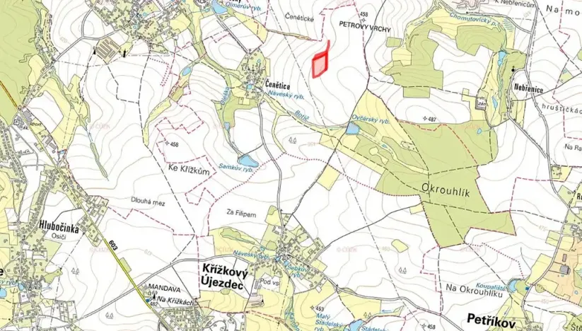 Prodej pole, Křížkový Újezdec, 18292 m2