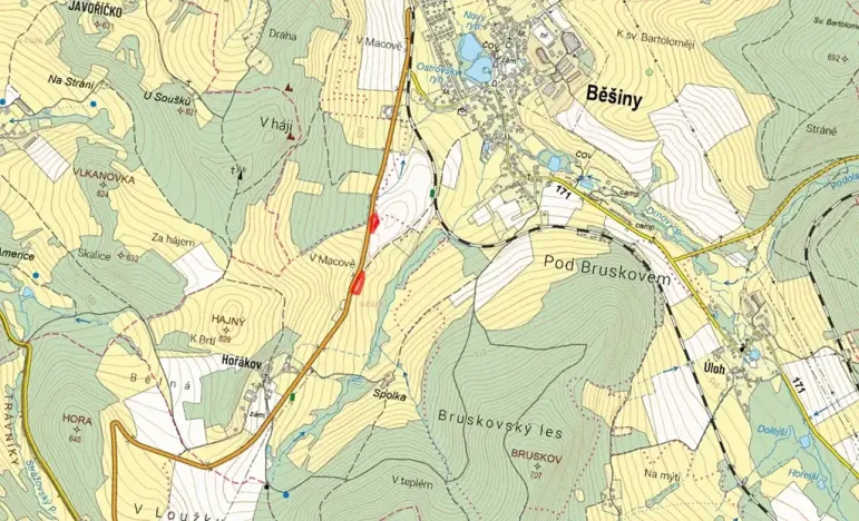Prodej pole, Běšiny, 4510 m2