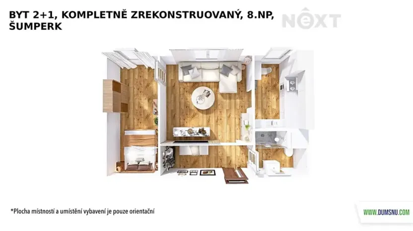 Pronájem bytu 2+1, Šumperk, Jugoslávská, 46 m2
