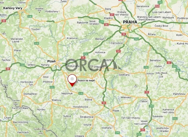 Prodej louky, Srby, 1566 m2