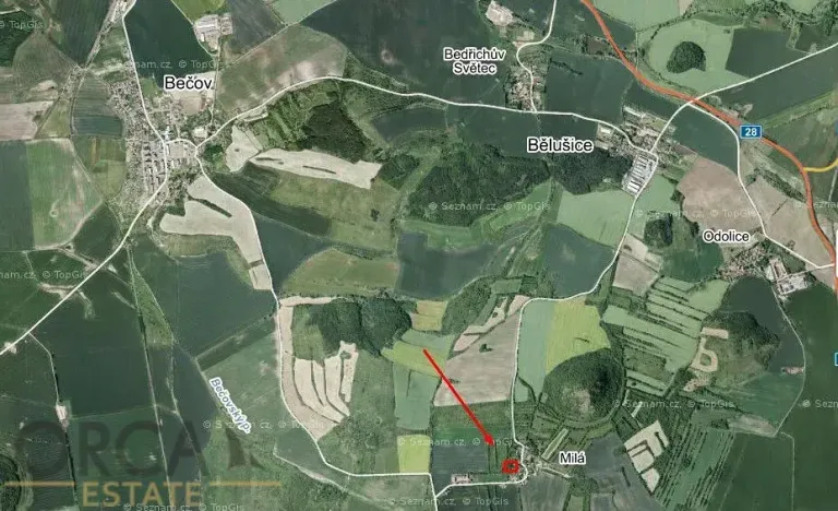 Prodej louky, Bečov, 1085 m2