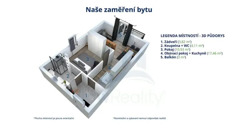 Pronájem bytu 2+kk, Polná, Pojmannova, 40 m2