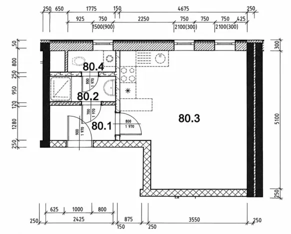 Pronájem bytu 1+kk, Praha - Košíře, Plzeňská, 30 m2