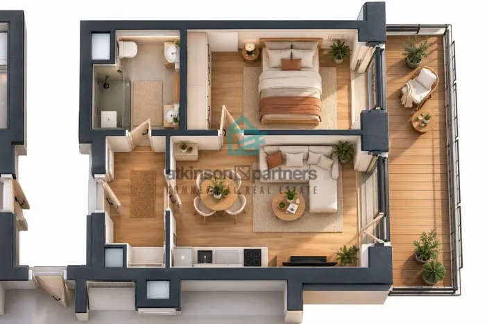 Prodej bytu 2+kk, Hluboká nad Vltavou, Masarykova, 44 m2