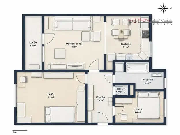 Prodej bytu 3+kk, Kladno, Jana Wericha, 72 m2
