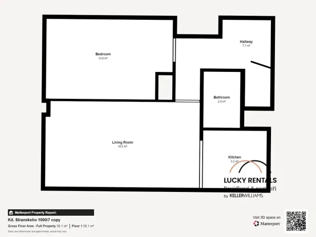 Pronájem bytu 2+kk, Praha - Černý Most, Kpt. Stránského, 43 m2