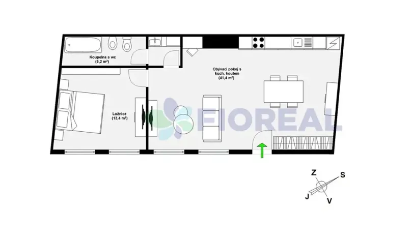 Pronájem bytu 2+kk, Praha - Nové Město, Klimentská, 61 m2