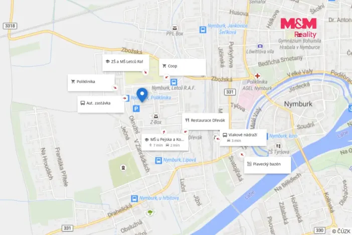 Pronájem bytu 2+kk, Nymburk, Jiřího Wolkera, 34 m2
