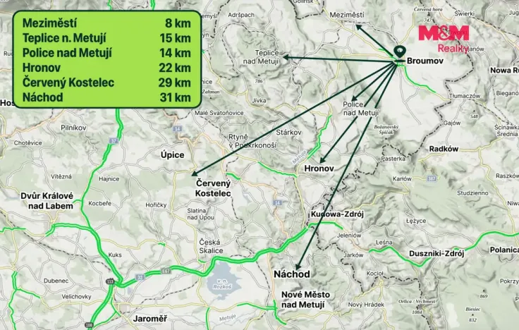 Prodej bytu 2+1, Broumov - Velká Ves, třída Osvobození, 63 m2