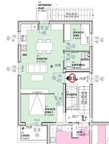Prodej bytu 3+kk, Povljana, Chorvatsko, 66 m2