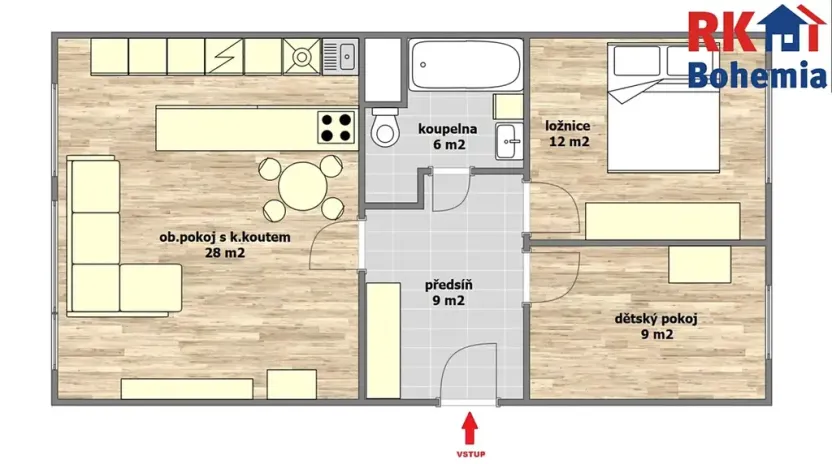 Pronájem bytu 3+kk, Český Brod, Na Cihelně, 67 m2