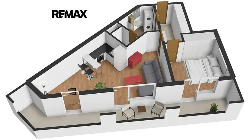 Pronájem bytu 2+kk, Praha - Zličín, Sazovická, 48 m2