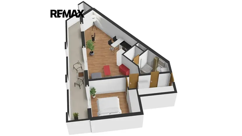 Pronájem bytu 2+kk, Praha - Zličín, Sazovická, 48 m2