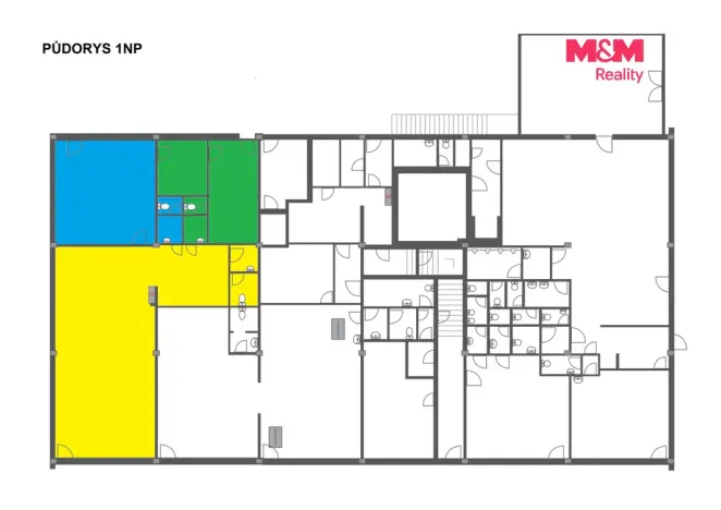 Pronájem obchodního prostoru, Most, Obránců míru, 150 m2