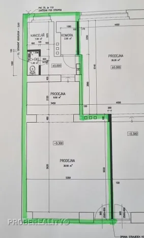 Pronájem obchodního prostoru, Beroun, Nám. M.Poštové, 49 m2