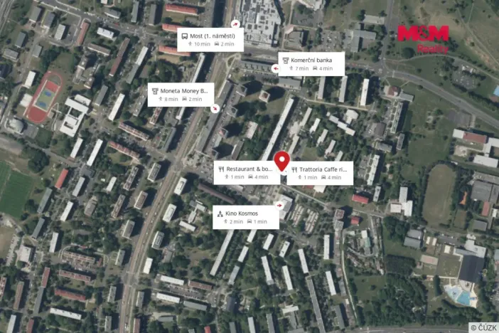 Pronájem obchodního prostoru, Most, Obránců míru, 90 m2