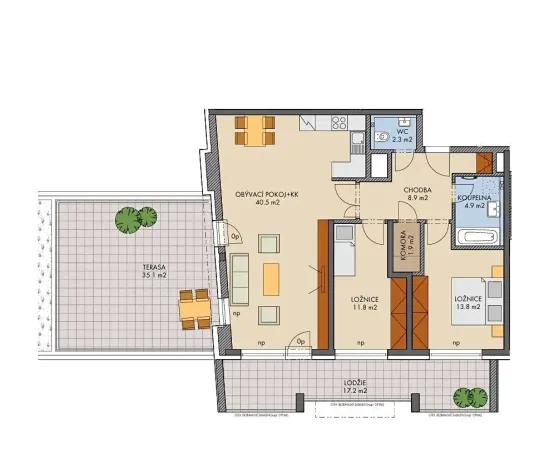 Pronájem bytu 3+kk, Praha - Střížkov, Makedonská, 90 m2